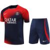 Mens PSG Short Training Suit Red - Navy 2023/24