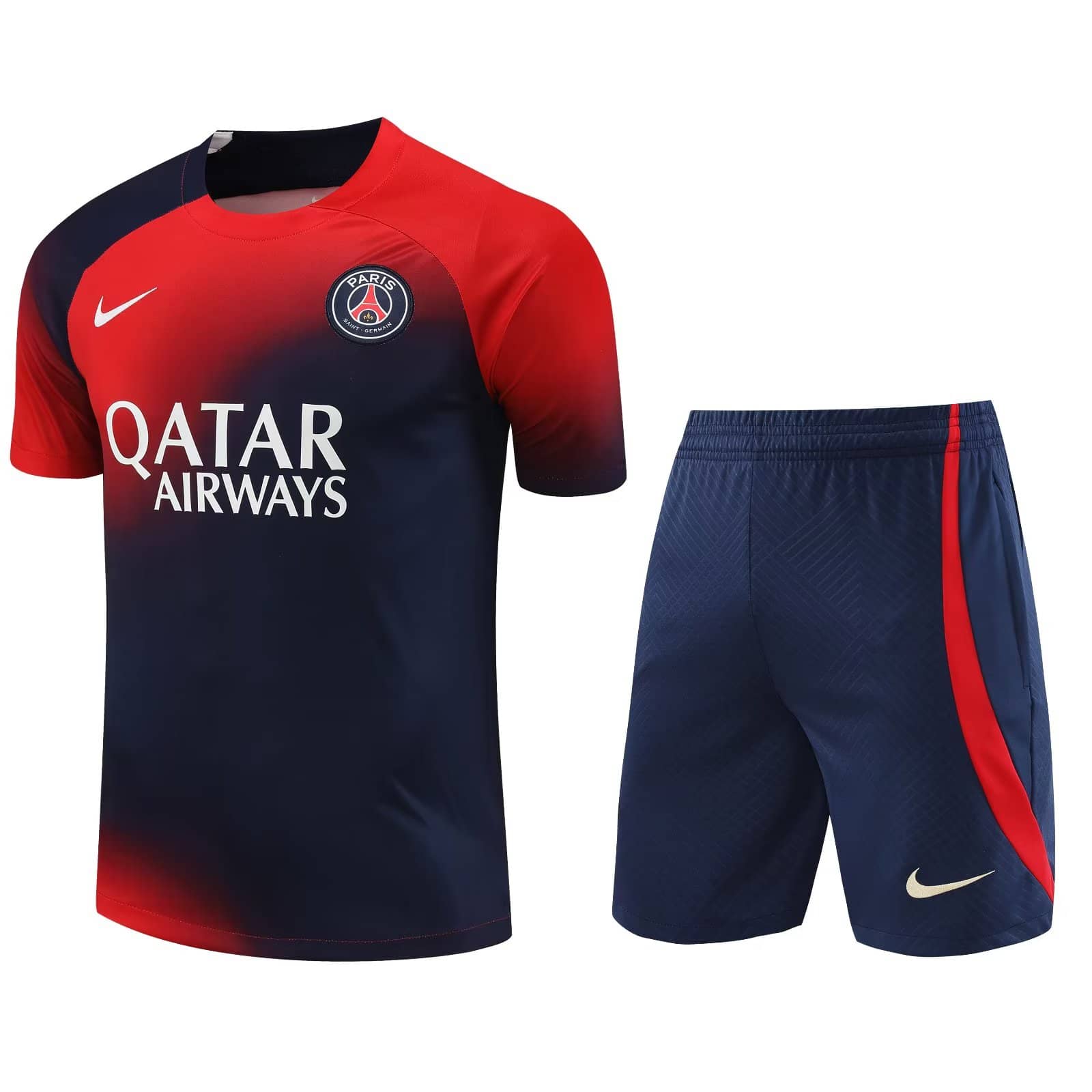 Mens PSG Short Training Suit Red – Navy 2023/24