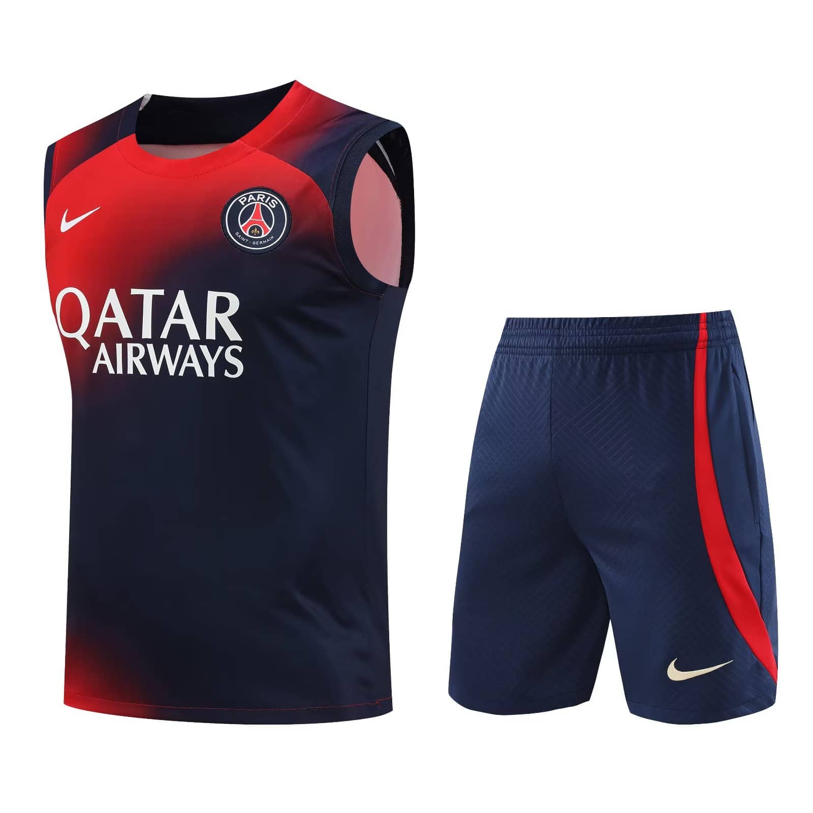 Mens PSG Singlet Suit Red – Navy 2023/24