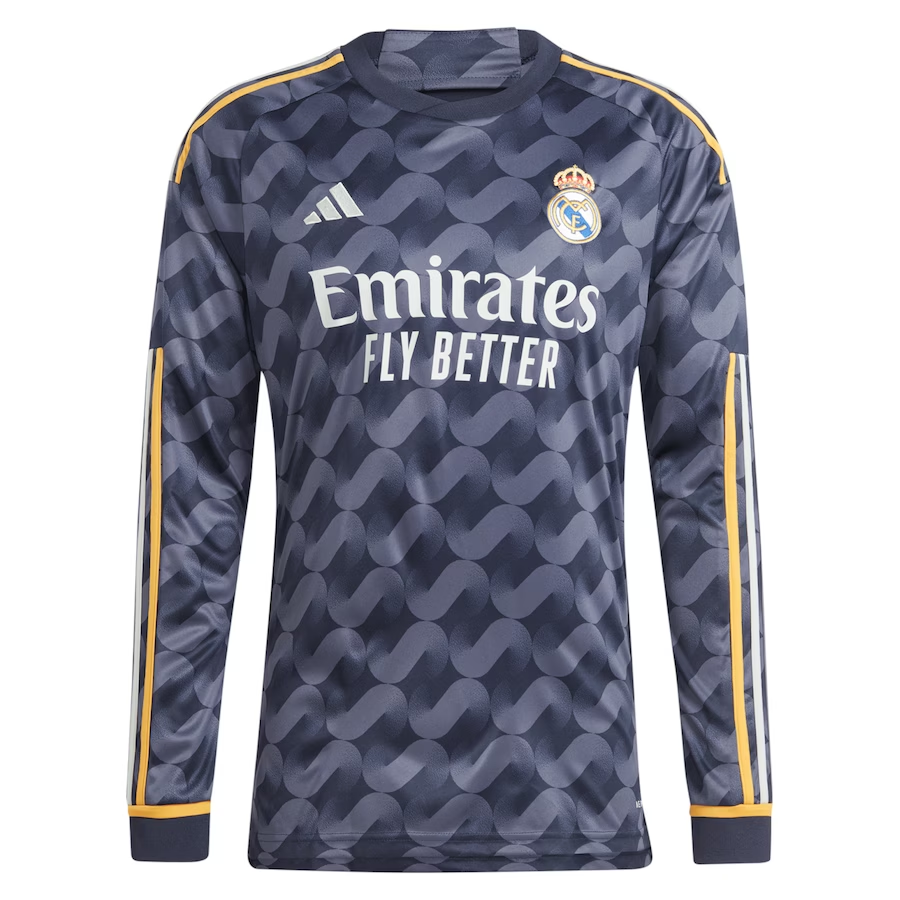 Mens Real Madrid Away Jersey Long Sleeve 2023/24