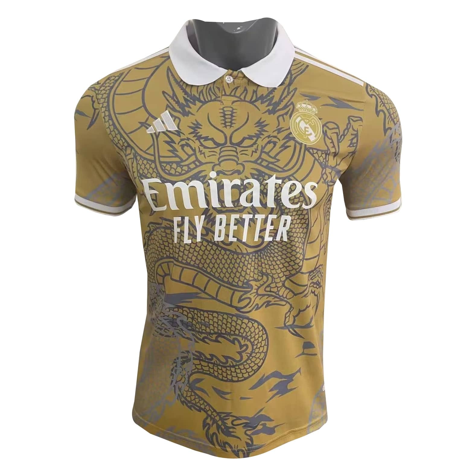 Mens Real Madrid Special Edition Gold Dragon Jersey 2023/24