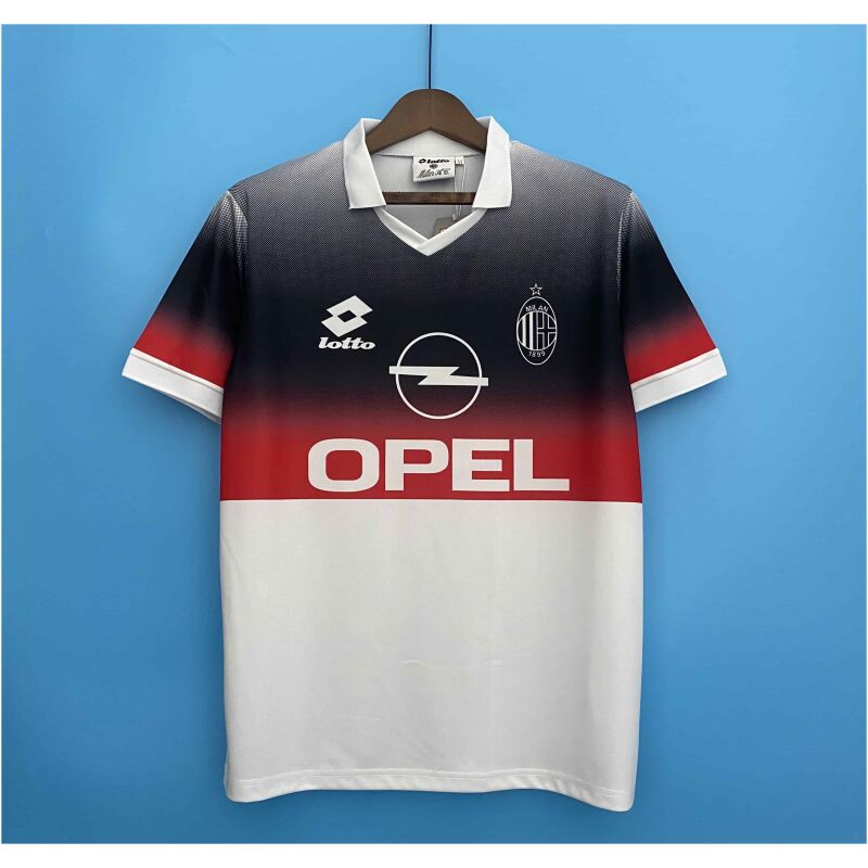 Retro AC Milan away White soccer jersey 1996/97