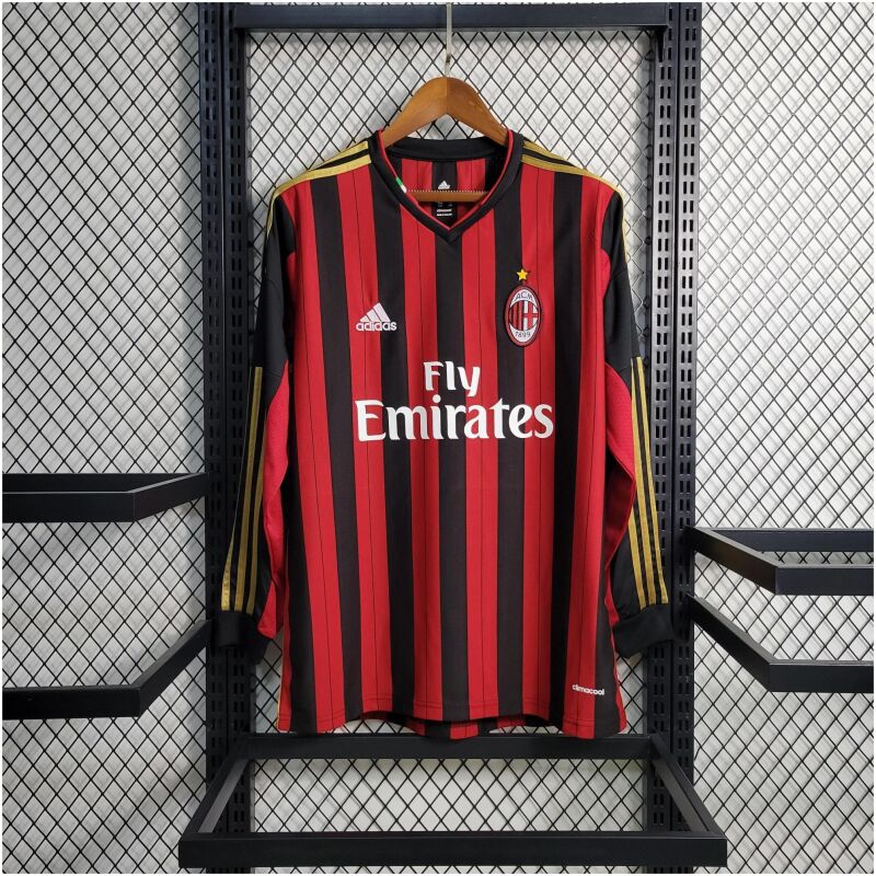 Retro Long Sleeve AC Milan Retro soccer jersey 2013/14
