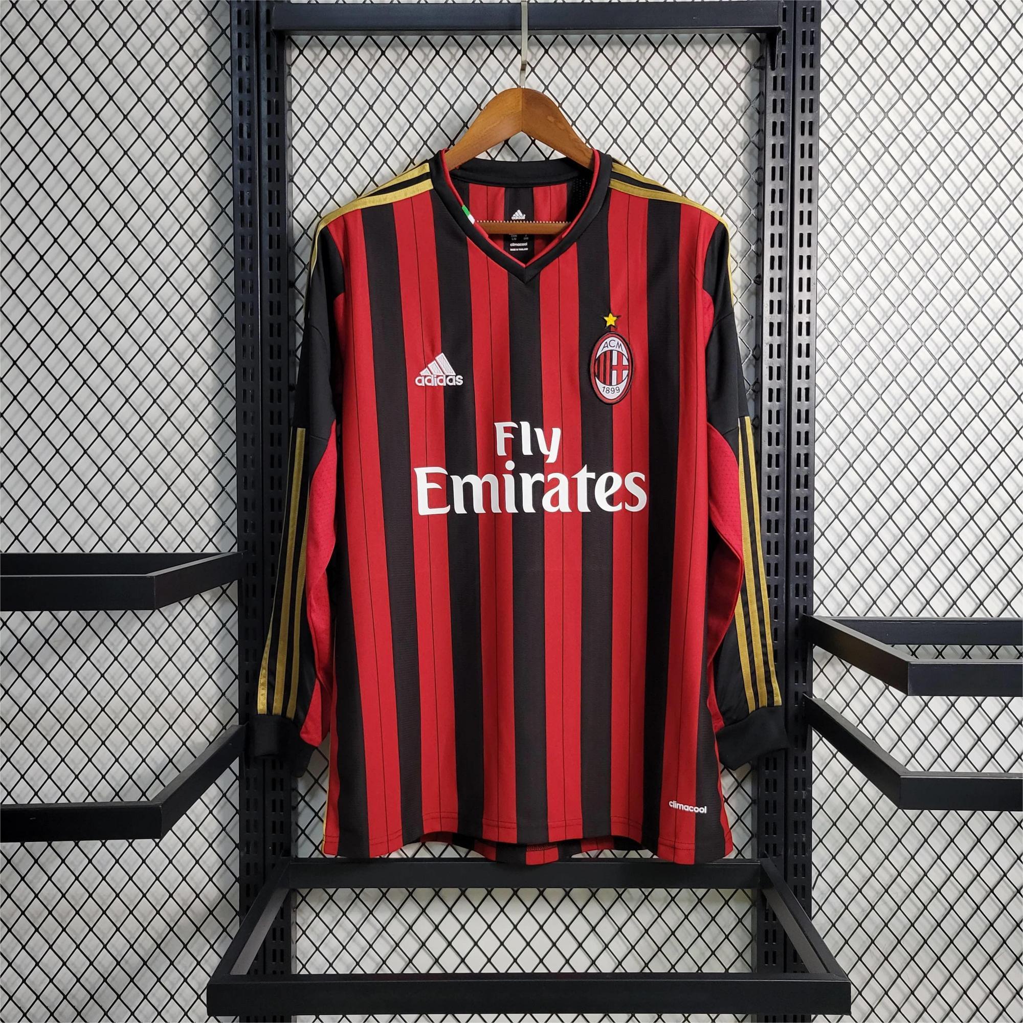 Retro Long Sleeve AC Milan Retro soccer jersey 2013/14