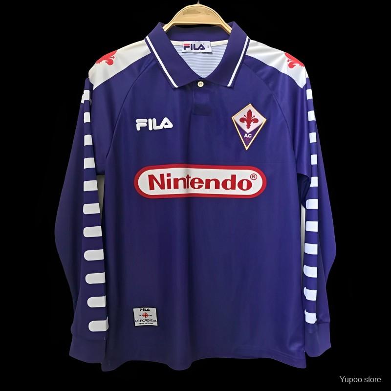 Retro Fiorentina Home Long Sleeve Jersey 98/99