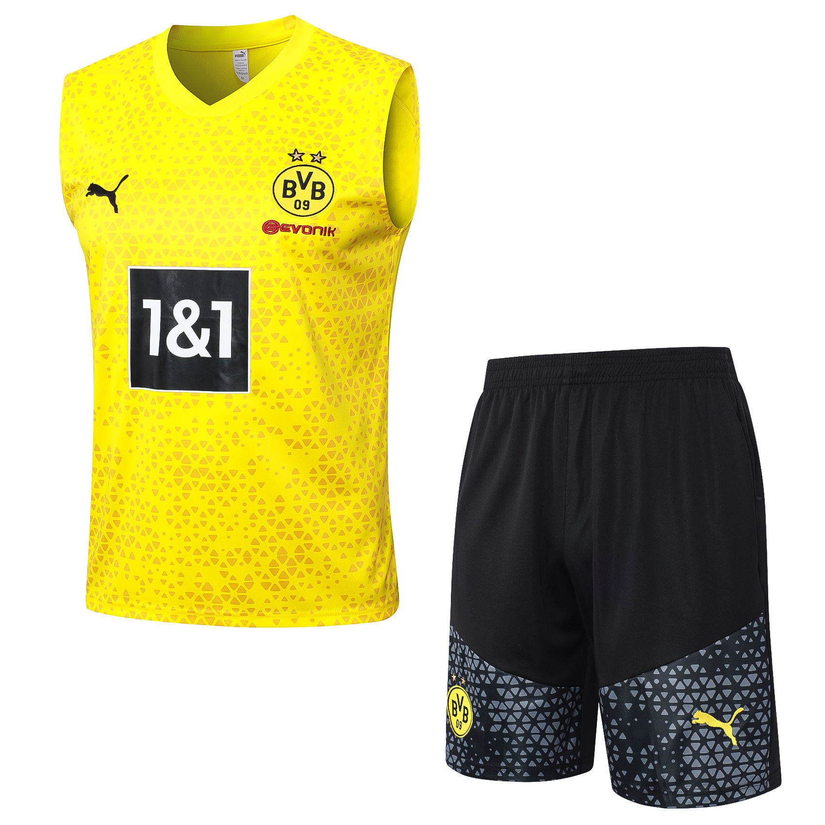 Mens Borussia Dortmund Singlet Suit Yellow 2023/24