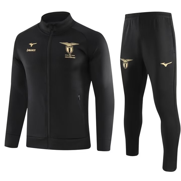 Mens S.S. Lazio Jacket + Pants Training Suit Black 2023/24