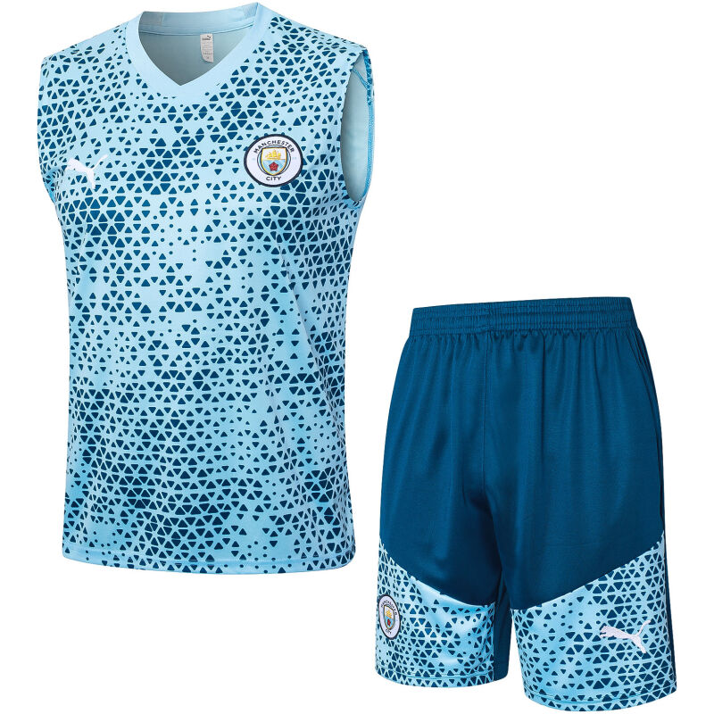 Mens Manchester City Singlet Suit Light – Blue 2023/24