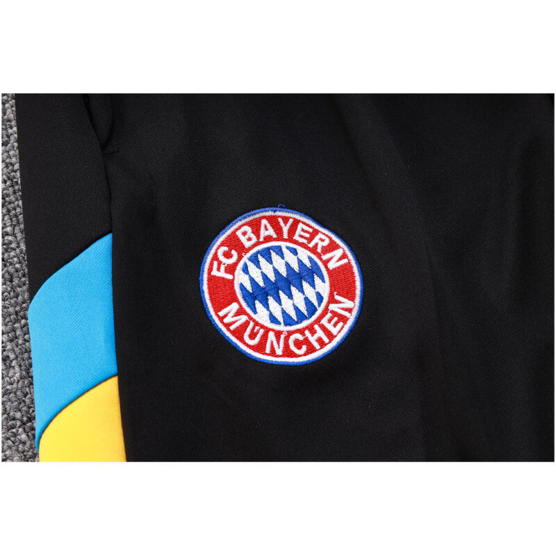 Mens Bayern Munich Training Suit Black – Blue 2023/24