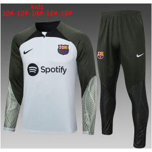 Kids Barcelona Training Suit Light Grey 2023/24