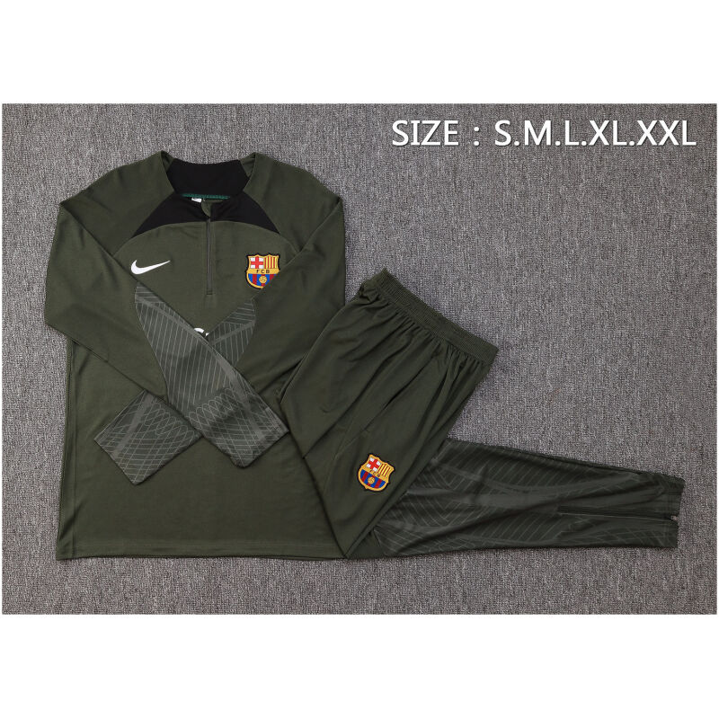 Mens Barcelona Training Suit Dark Green 2023/24