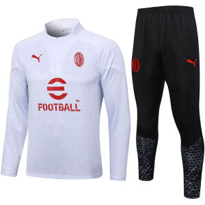 Mens AC Milan Training Suit White Pattern 2023/24