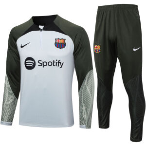 Mens Barcelona Training Suit Light Grey 2023/24