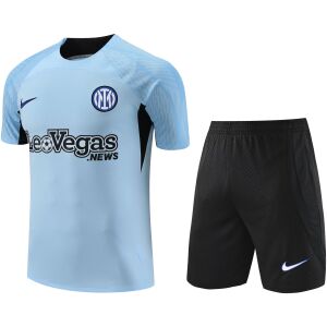 Mens Inter Milan Short Training Suit Light Blue 2023/24