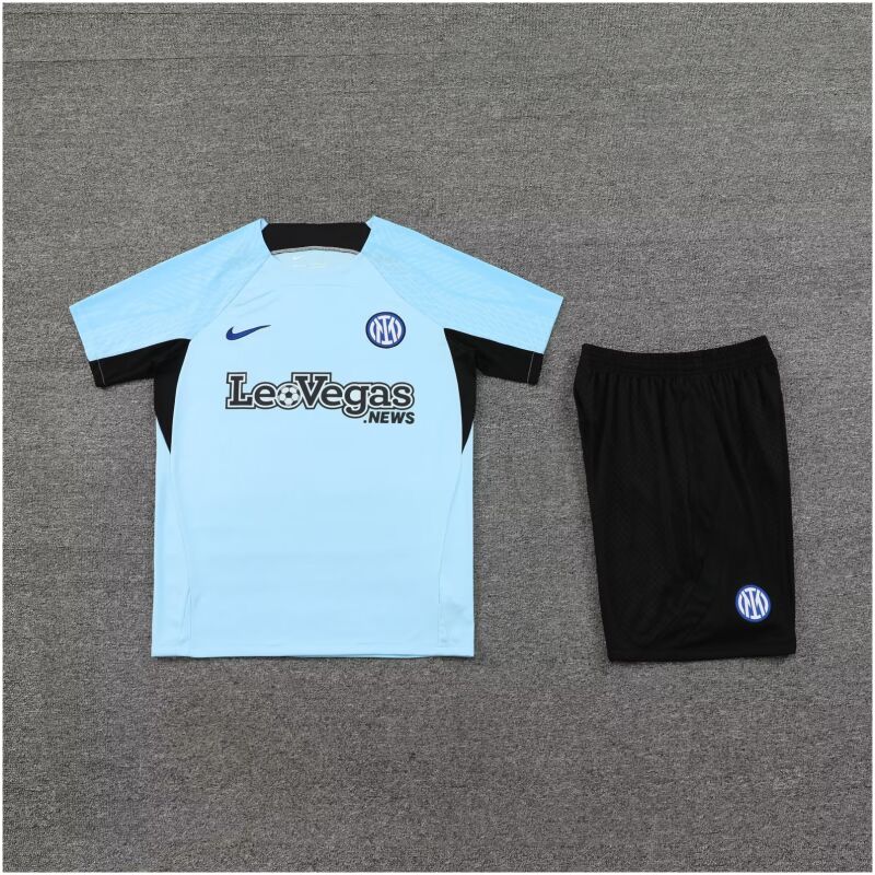 Mens Inter Milan Short Training Suit Light Blue 2023/24
