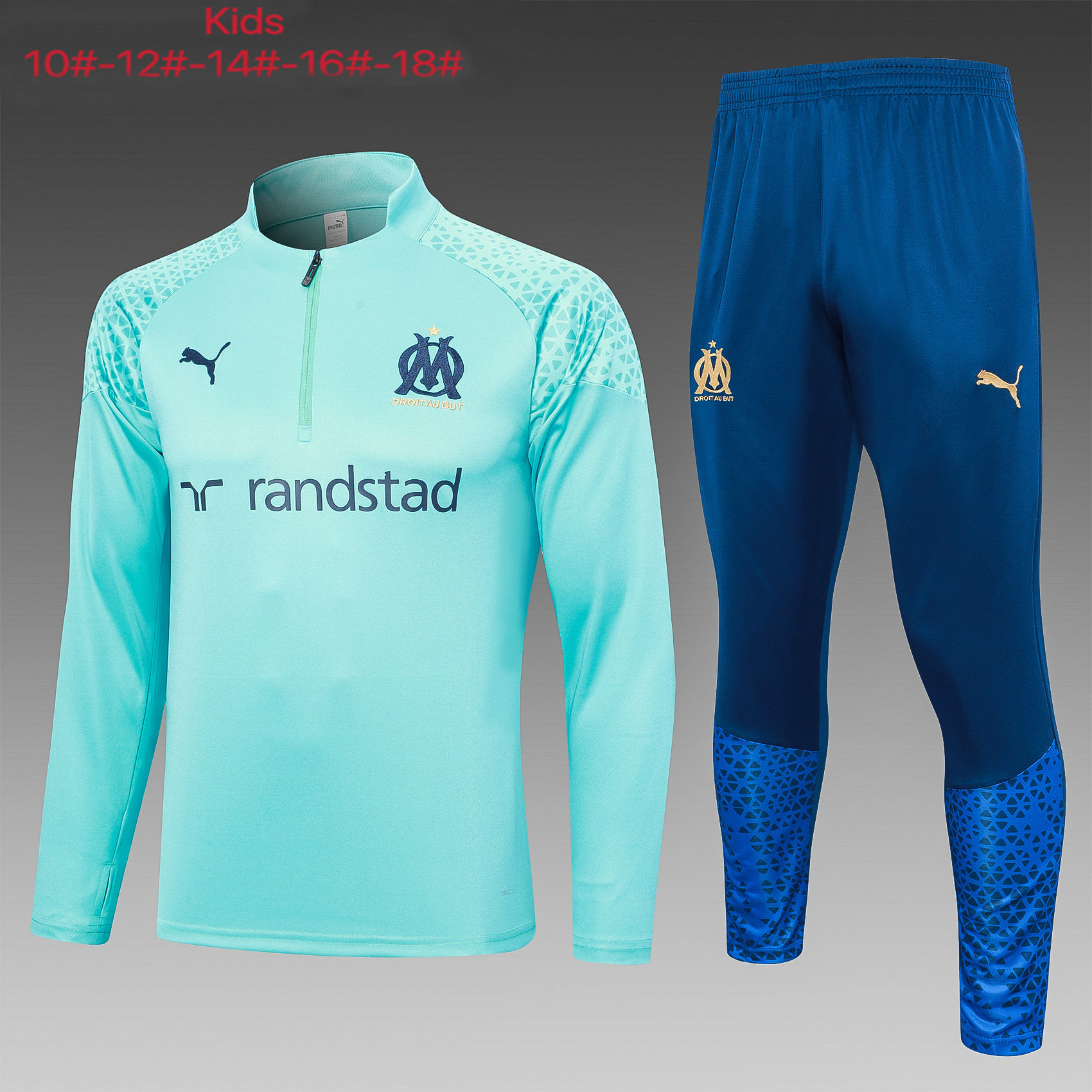 Kids Olympique Marseille Training Suit Green 2023/24