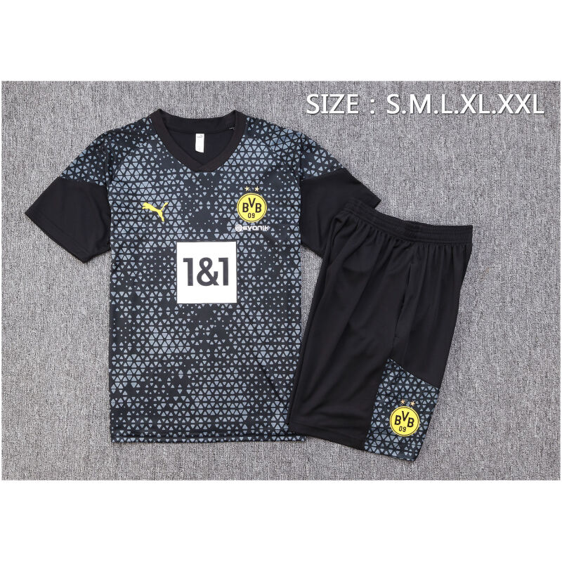 Mens Borussia Dortmund Short Training Suit Black 2023/24