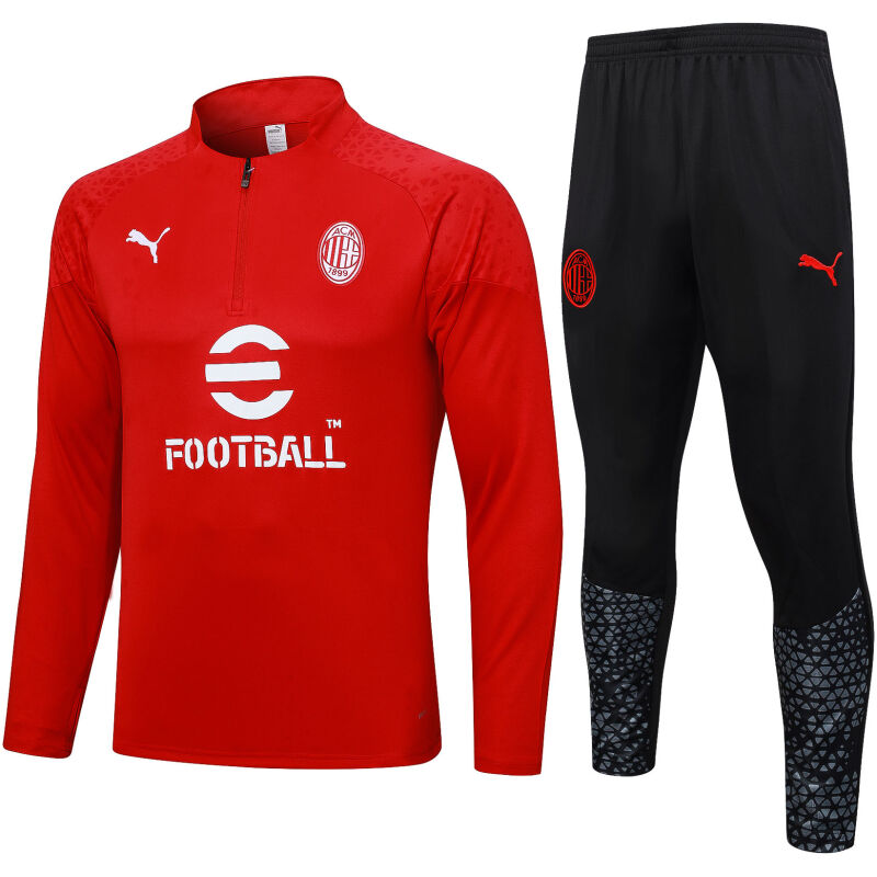 Mens AC Milan Training Suit Red 2023/24