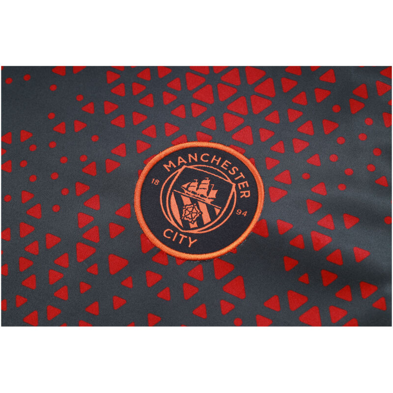 Mens Manchester City Short Training Suit Grey – Red 2023/24