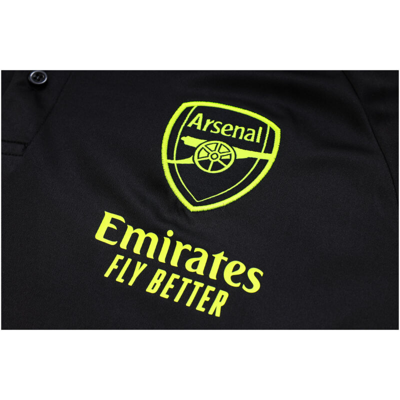 Mens Arsenal Polo Shirt Black 2023/24