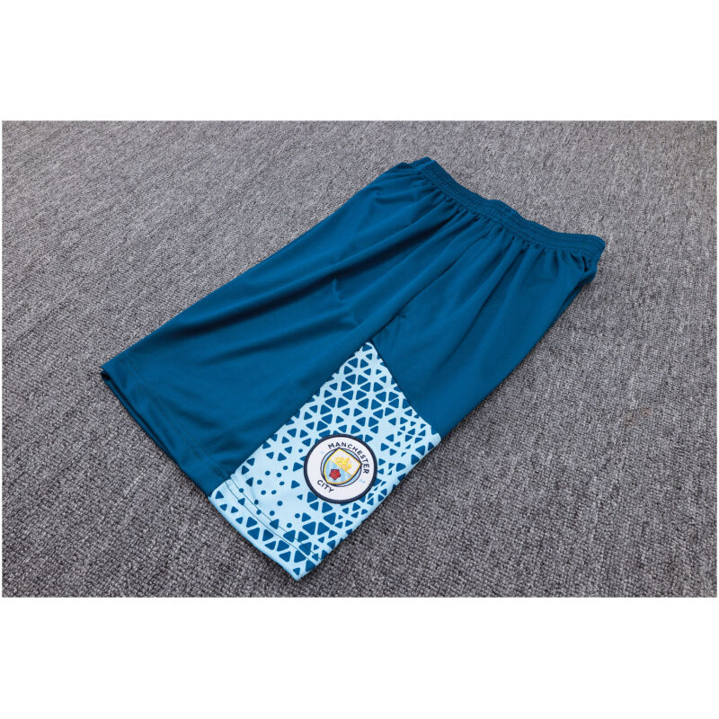 Mens Manchester City Short Training Suit Light Blue 2023/24