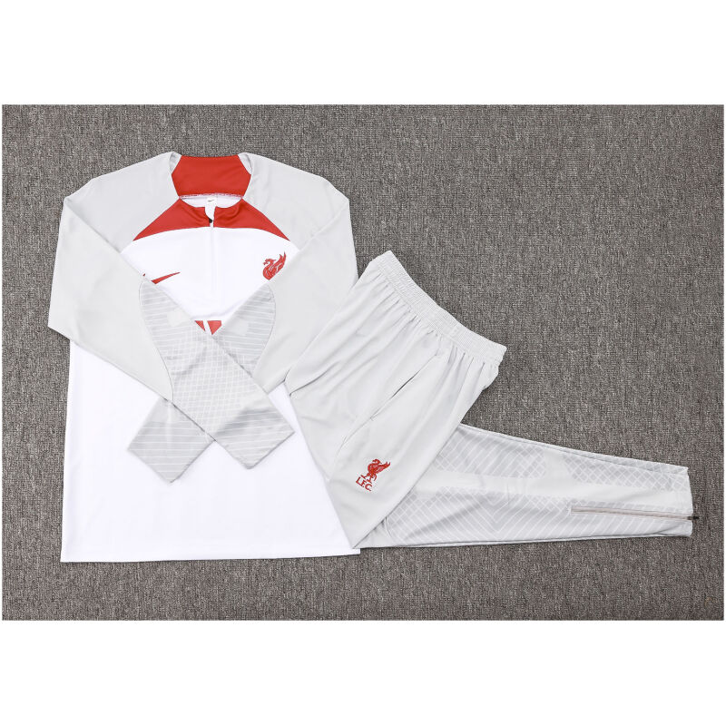 Kids Liverpool Training Suit White 2023/24