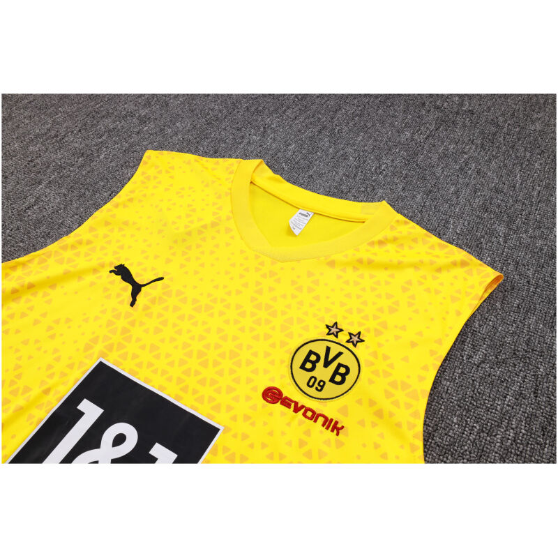 Mens Borussia Dortmund Singlet Suit Yellow 2023/24