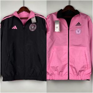 Mens Inter Miami C.F. On-Field Reversible Black / Pink Full-Zip Windrunner Jacket 2023/24