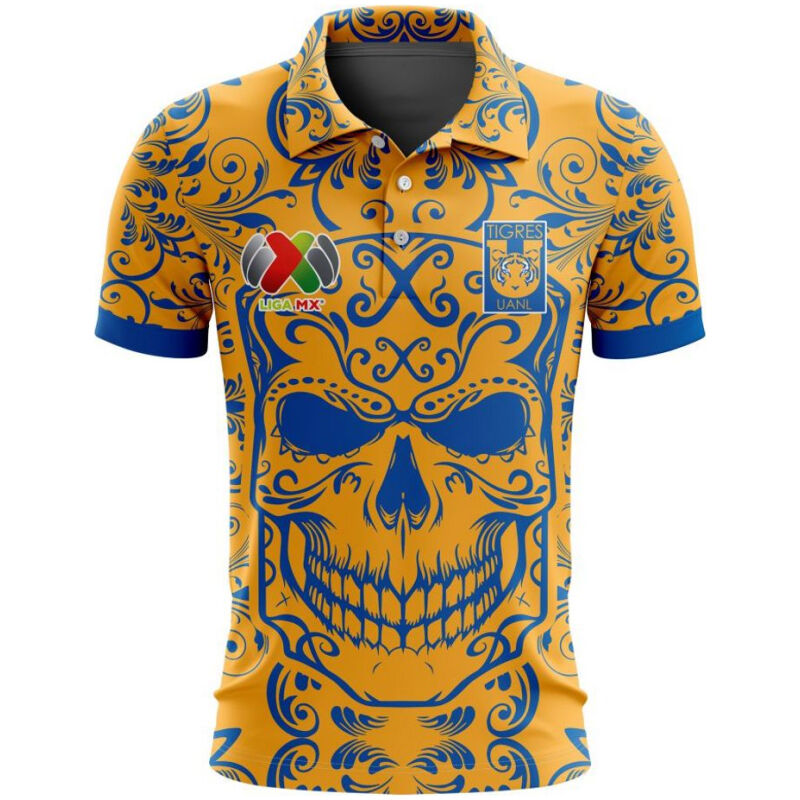 Mens Tigres UANL Special Dia De Muertos Design Polo Shirt 2023/24