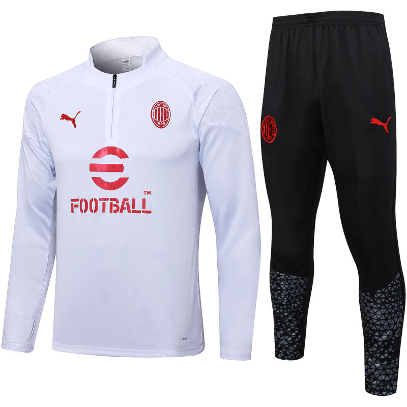 Mens AC Milan Training Suit White 2023/24