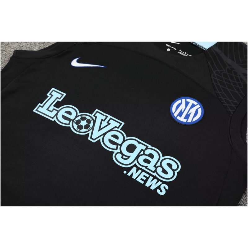 Mens Inter Milan Singlet Suit Black 2023/24