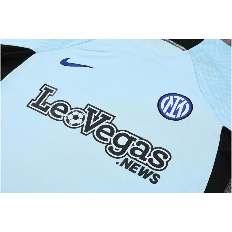 Mens Inter Milan Short Training Suit Light Blue 2023/24