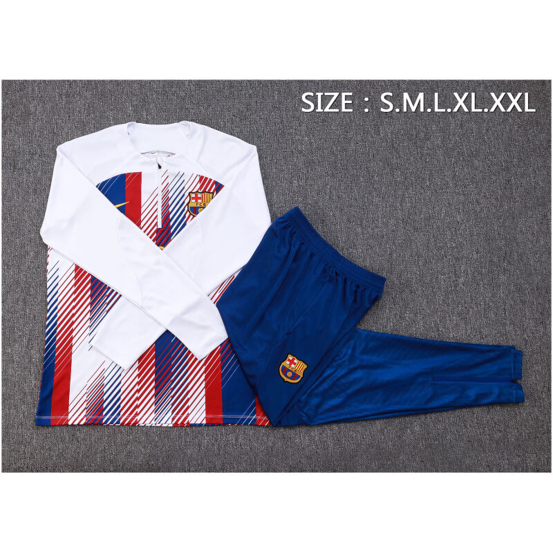 Mens Barcelona Training Suit White 2023/24