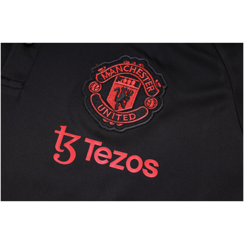 Mens Manchester United Polo Shirt Black 2023/24