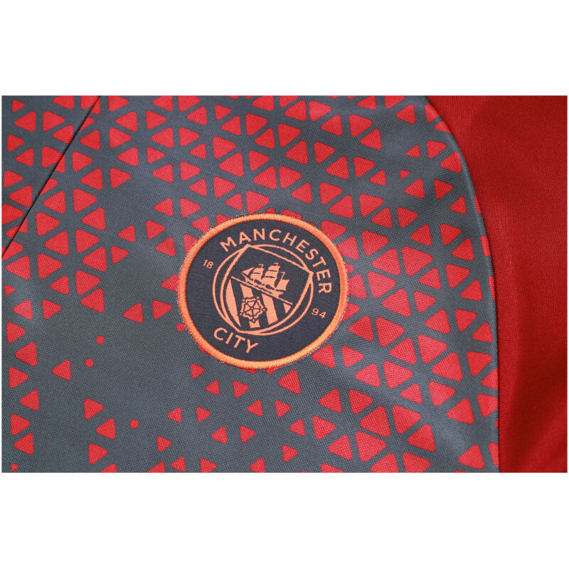 Mens Manchester City Training Suit Grey – Red 2023/24