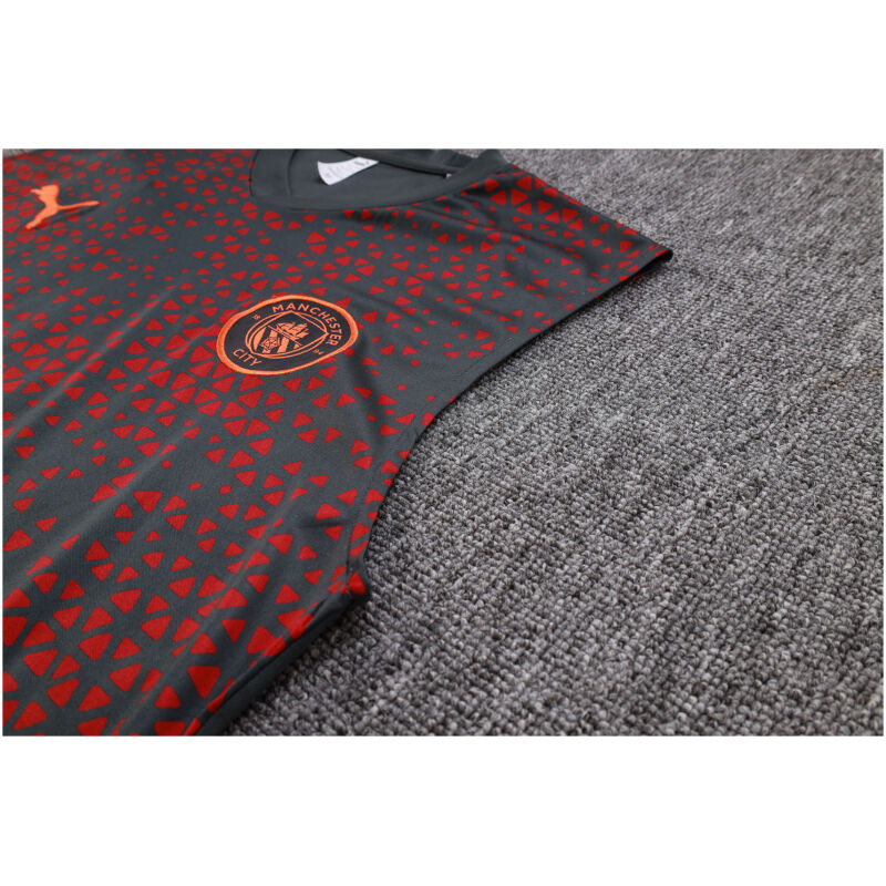 Mens Manchester City Singlet Suit Grey – Red 2023/24