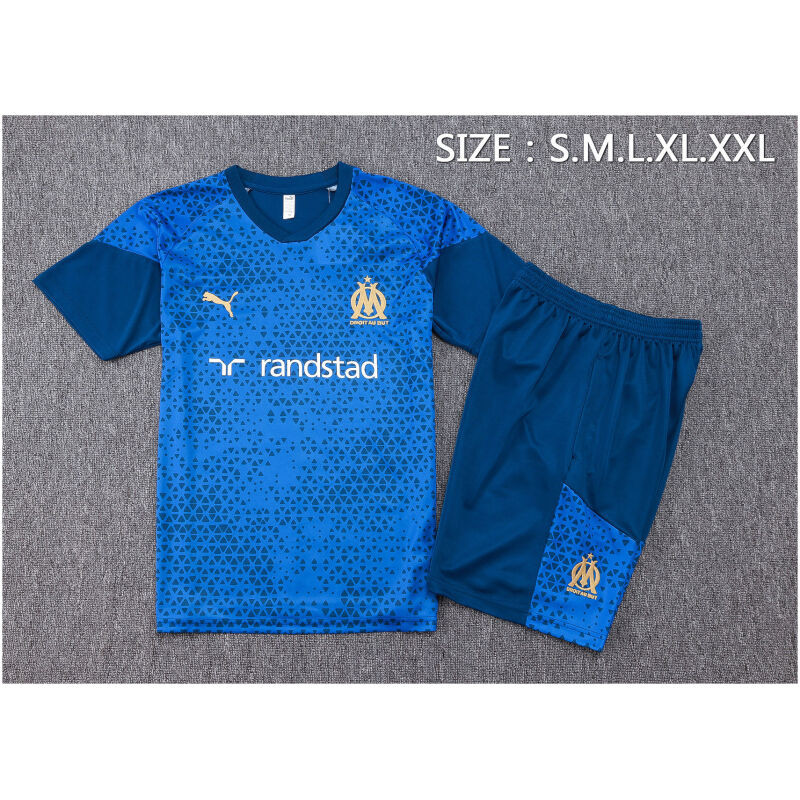 Mens Olympique Marseille Short Training Suit Blue 2023/24