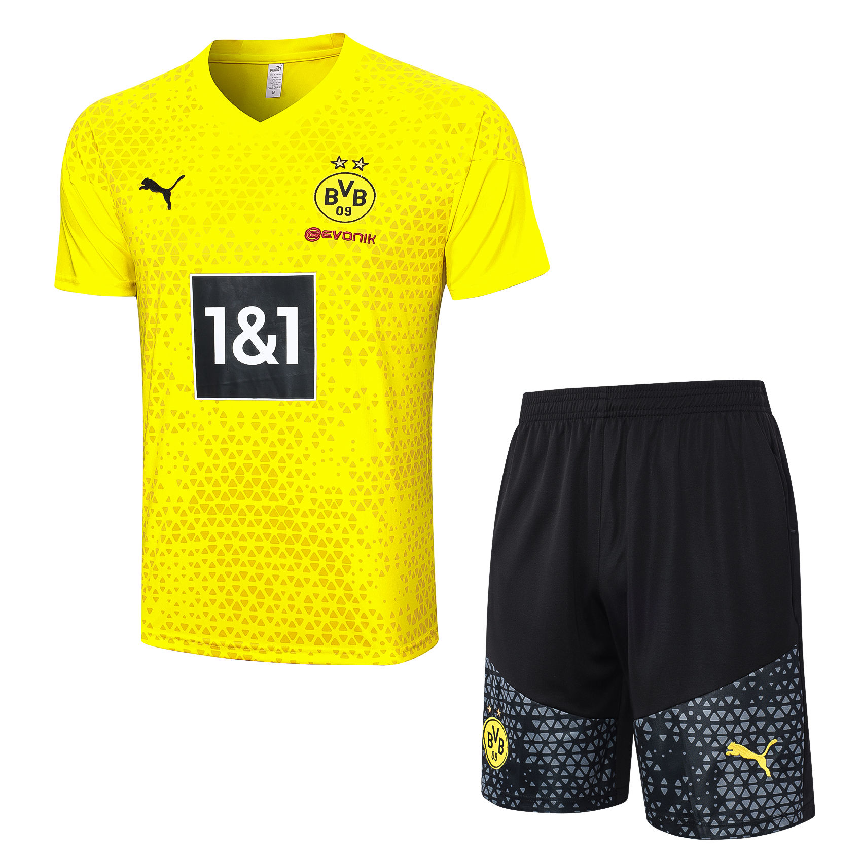 Mens Borussia Dortmund Short Training Suit Yellow 2023/24
