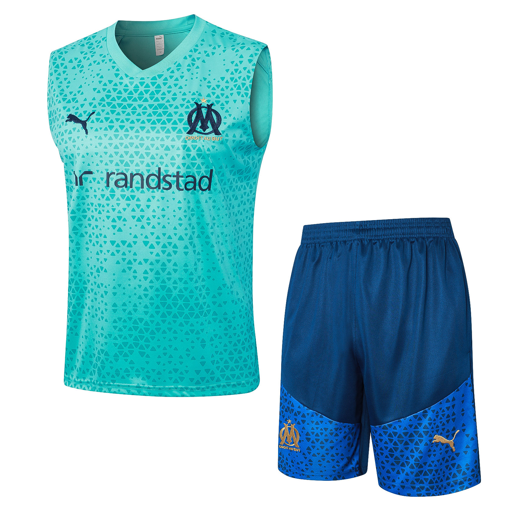 Mens Olympique Marseille Short Training Suit Green 2023/24