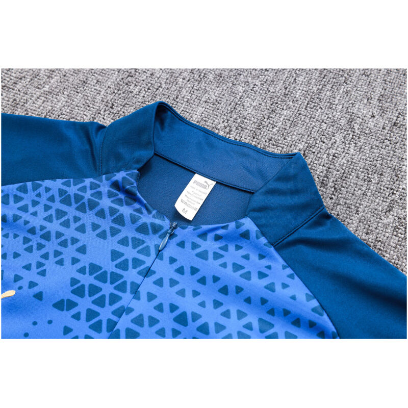 Mens Olympique Marseille Training Suit Blue Pyramids 2023/24