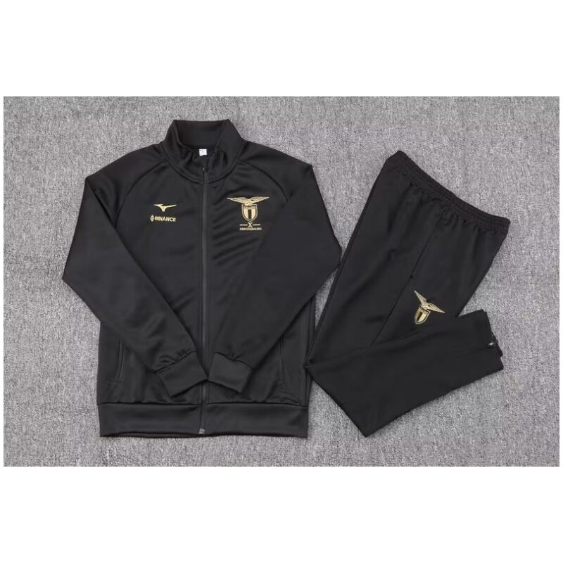Mens S.S. Lazio Jacket + Pants Training Suit Black 2023/24