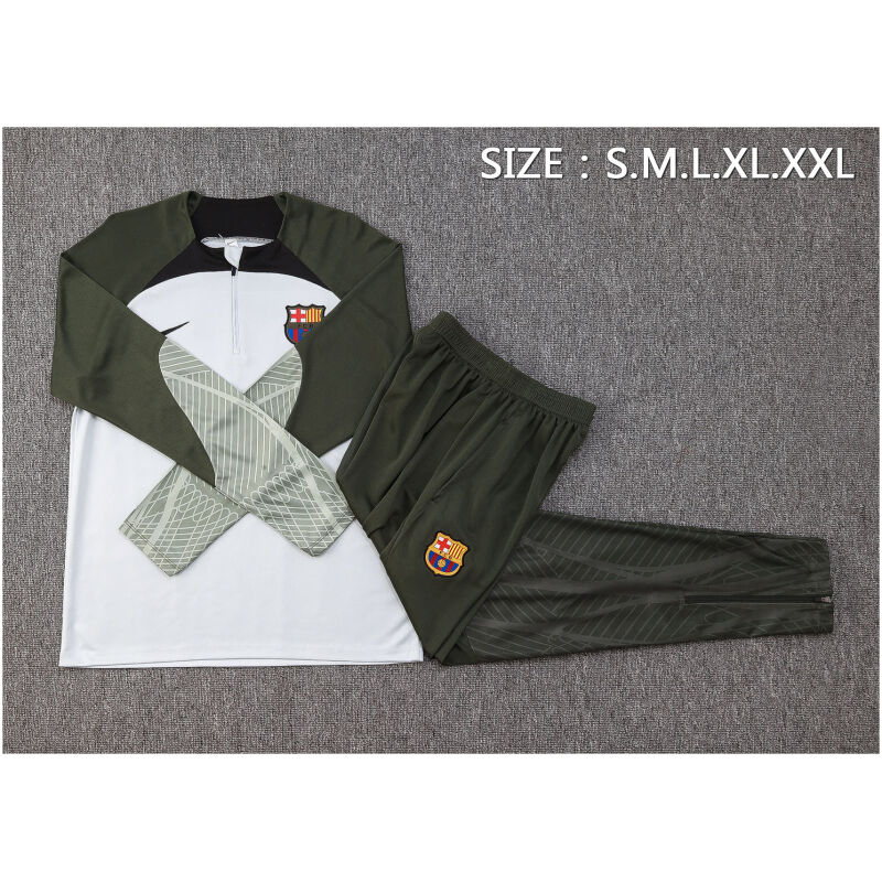 Mens Barcelona Training Suit Light Grey 2023/24