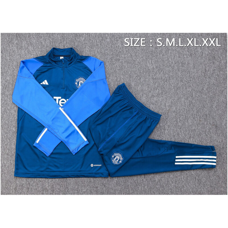 Mens Manchester United Training Suit Blue 2023/24