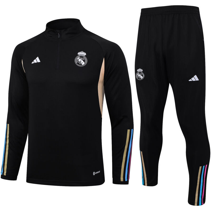 Mens Real Madrid Training Suit Black 2023/24