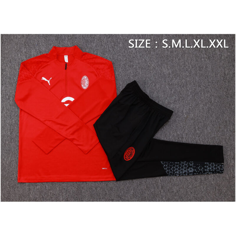 Mens AC Milan Training Suit Red 2023/24