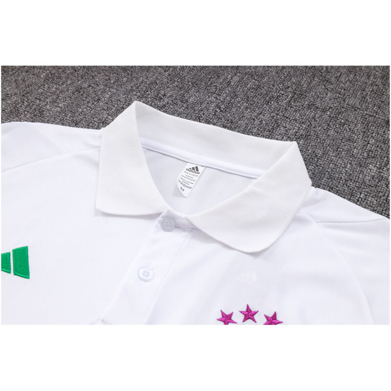 Mens Bayern Munich Polo Shirt White 2023/24