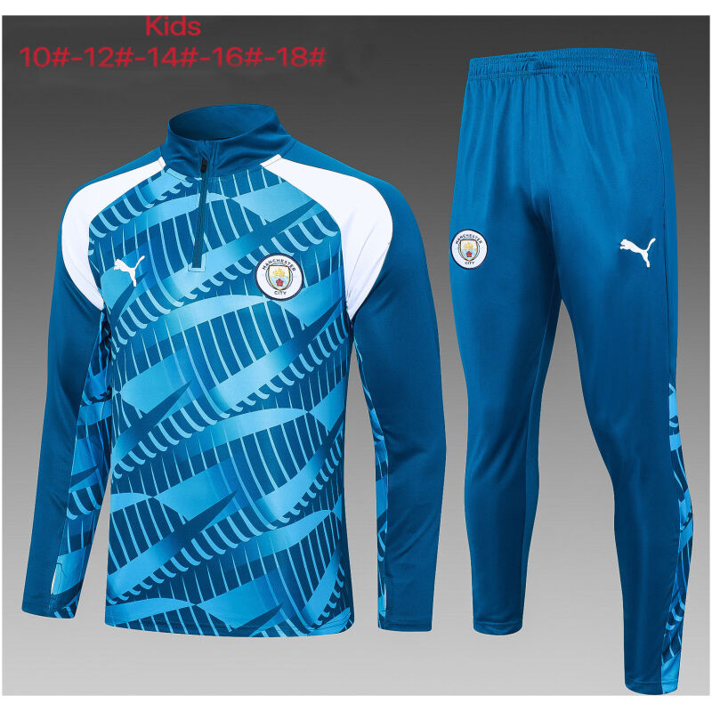 Kids Manchester City Training Suit Blue 2023/24