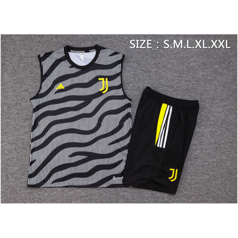 Mens Juventus Singlet Suit Grey – Black 2023/24