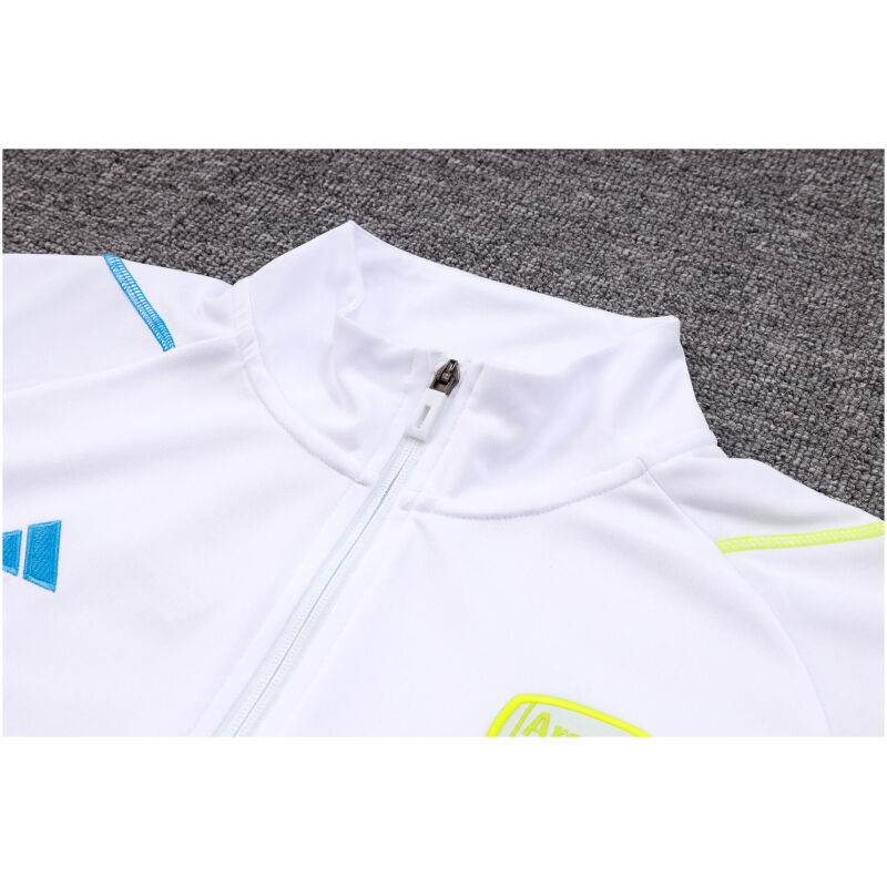 Mens Arsenal Jacket + Pants Training Suit White 2023/24