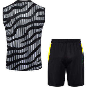 Mens Juventus Singlet Suit Grey – Black 2023/24
